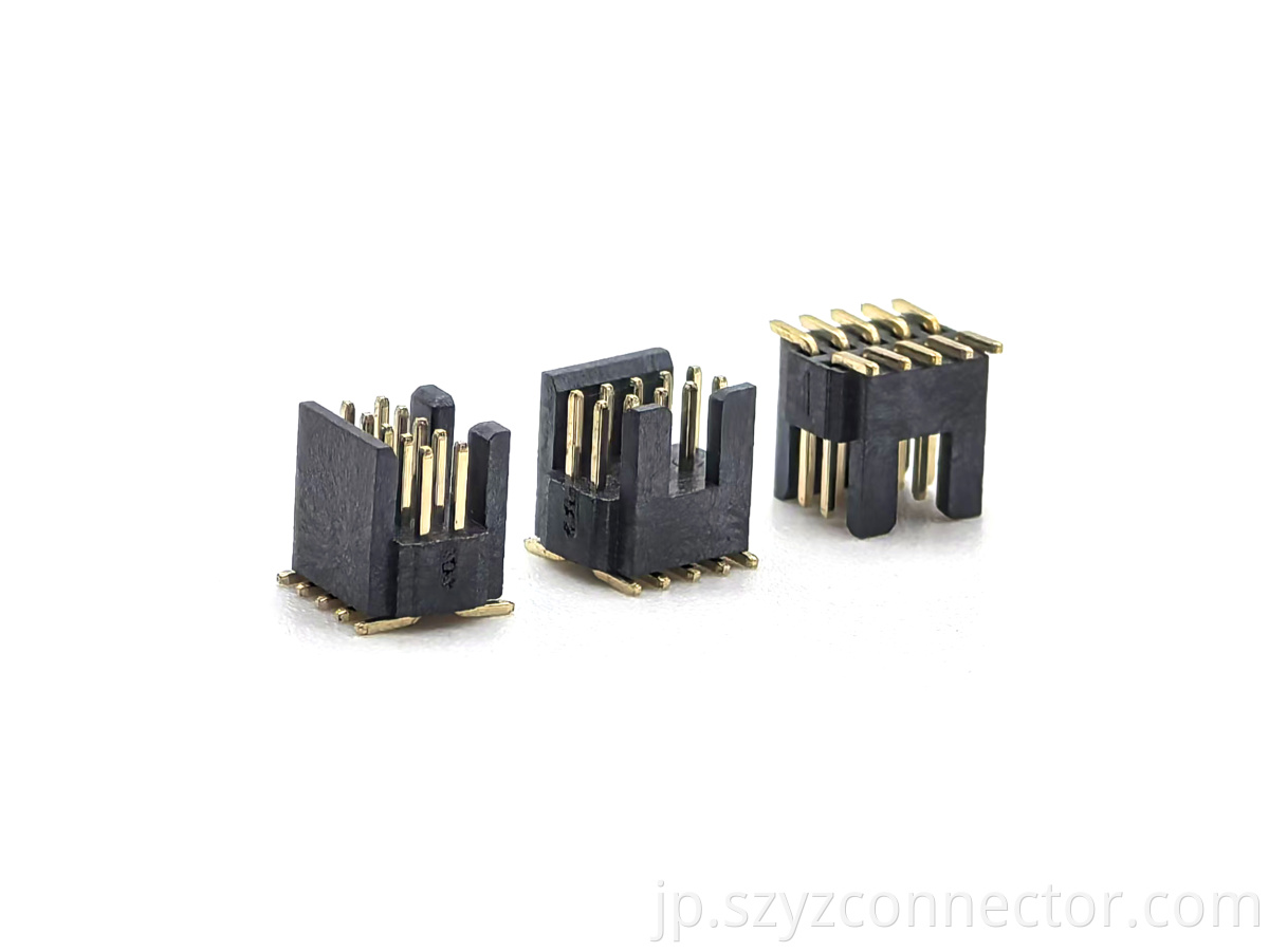 1.27mm Pitch Pin Header Connector With Fence LCP SMT H2.5mm 2*5P